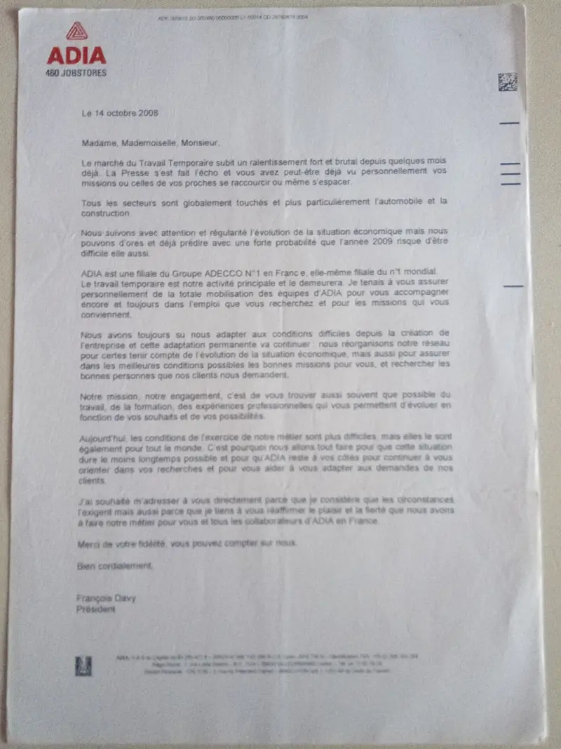 Notification CQPM Partie Entreprise